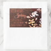 ビジネス所在地Dark Wo上のステッカー綿花支店 長方形シール (バッグ)