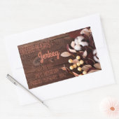 ビジネス所在地Dark Wo上のステッカー綿花支店 長方形シール (封筒)