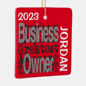 ビジネス所有者の並外れたカスタム セラミックオーナメント (右)