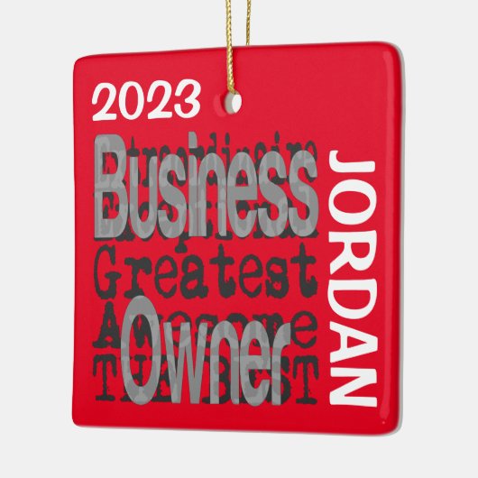 ビジネス所有者の並外れたカスタム セラミックオーナメント (左)