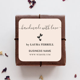 ビジネス手作りラヴガーリー赤面ピンク スクエアシール