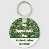 ビジネス抽象芸術お客様の従業員の評価 キーホルダー (正面)