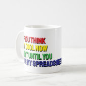 ビジネス担当者おもしろいスプレッドシートことわざコーヒーマグ コーヒーマグカップ (正面左)