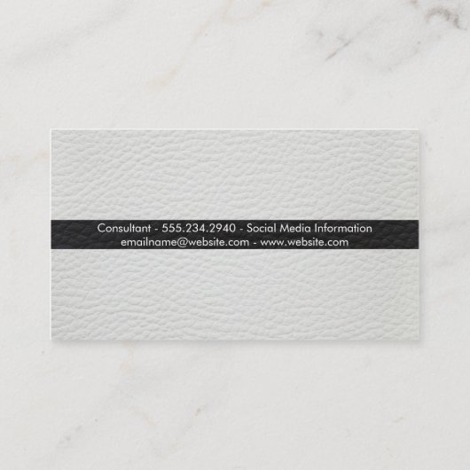 ビジネス担当者の常駐 |レザー 名刺 (裏面)