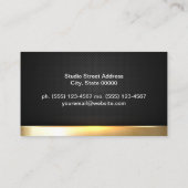 ビジネス担当者 |金ゴールドシャイントリム 名刺 (裏面)