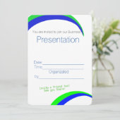 ビジネス招待されプレゼンテーションイベント 招待状 (スタンド正面)