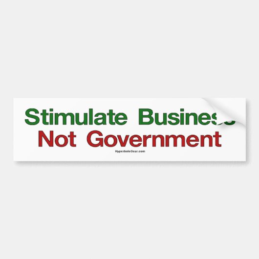 ビジネス政府のバンパーステッカーではなくを刺激して下さい バンパーステッカー (正面)