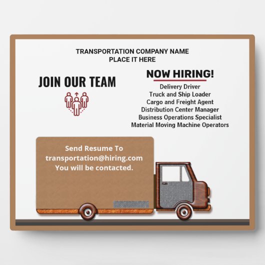 ビジネス救済は今すぐ採用サインをパーソナライズ フォトプラーク (正面)