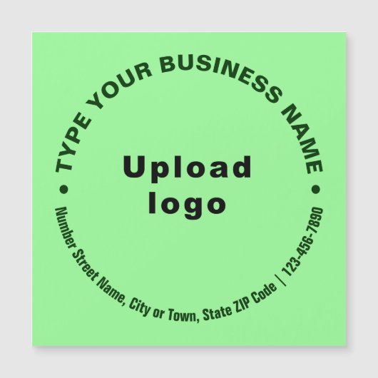 ビジネス文字、ライトグリーン磁気カード (正面)