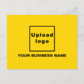 ビジネス新年スモールイエローフラットホリデーカード シーズンカード (裏面)