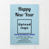 ビジネス新年ライトブルートリフォールドカード 三つ折りカード (カバー)