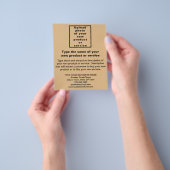 ビジネス新製品またはサービスLight Brown Flyer チラシ (手)