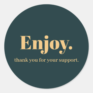 ビジネス楽しむステッカーデザイン ラウンドシール