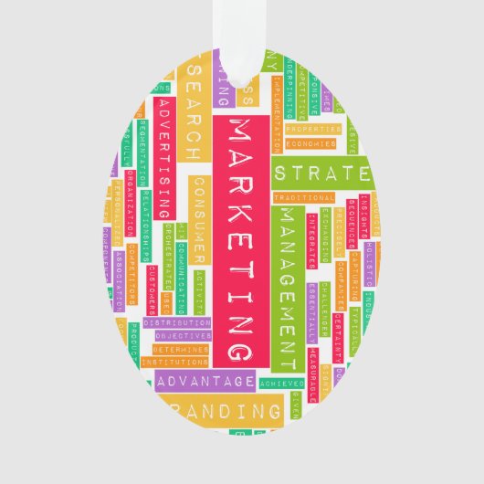 ビジネス概念としてブランディングそしてマーケティング オーナメント (正面)