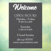 ビジネス歓迎と営業時間 ウェブサイト ウィンドウサイン (シート3)