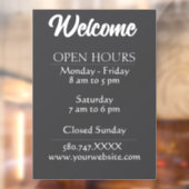 ビジネス歓迎と営業時間 ウェブサイト ウィンドウサイン (シート2)