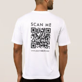 ビジネス法人QRコードスキャンしてねメンズバックプリント Tシャツ (裏面)