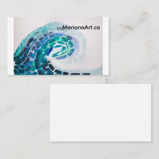 ビジネス波 名刺 (正面/裏面)