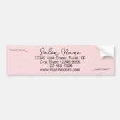 ビジネス淡い色のピンクと黒名手書きスクリプト バンパーステッカー (正面)