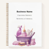 ビジネス清掃サービス ピンク ノートブック (正面)