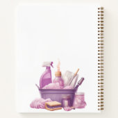 ビジネス清掃サービス ピンク ノートブック (裏面)