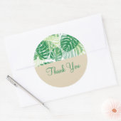 ビジネス熱帯フローラサンキューステッカー ラウンドシール (封筒)