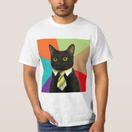 ビジネス猫のアドバイス動物のミーム Tシャツ