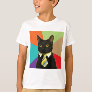 ビジネス猫のアドバイス動物のミーム Tシャツ