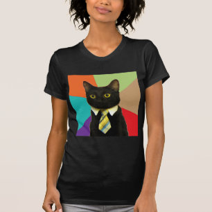 ビジネス猫のアドバイス動物のミーム Tシャツ
