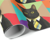 ビジネス猫のギフト用包装紙 ラッピングペーパー (ロールコーナー)