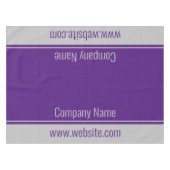 ビジネス王室のパープルとグレーの文字テンプレート テーブルクロス (正面(横))