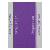 ビジネス王室のパープルとグレーの文字テンプレート テーブルクロス (正面)