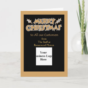 ビジネス用のカスタマイズ可能なクリスマスフォトカード シーズンカード