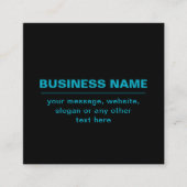 ビジネス用のカスタマイズ可能な文字など編集可能ブラック エンクロージャーカード (正面)