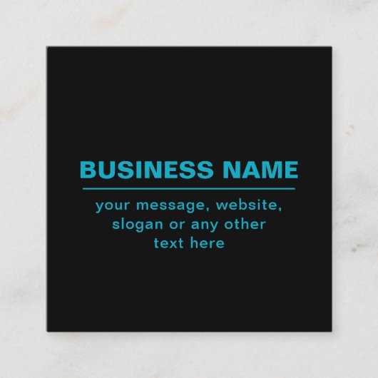 ビジネス用のカスタマイズ可能な文字など編集可能ブラック エンクロージャーカード (正面)