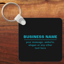 ビジネス用のカスタマイズ可能な文字など編集可能ブラック キーホルダー