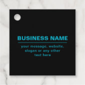 ビジネス用のカスタマイズ可能な文字など編集可能ブラック フェイバータグ (正面)