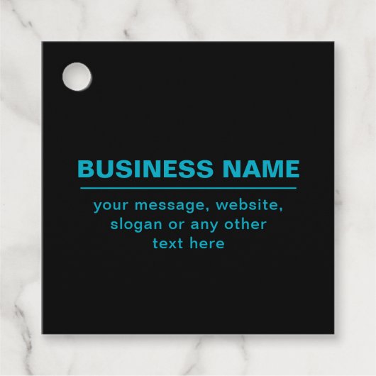 ビジネス用のカスタマイズ可能な文字など編集可能ブラック フェイバータグ (正面)