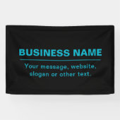 ビジネス用のカスタマイズ可能な文字など編集可能ブラック 横断幕 (横)