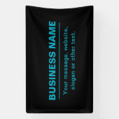 ビジネス用のカスタマイズ可能な文字など編集可能ブラック 横断幕 (縦)