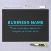 ビジネス用のカスタマイズ可能な文字など編集可能ブラック 薄葉紙 (クラフト)