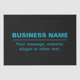 ビジネス用のカスタマイズ可能な文字など編集可能ブラック 薄葉紙