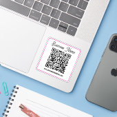ビジネス用のスキャン可能なQRコードを即座に作成 シール (ノートパソコンとiPhone)