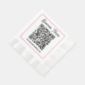 ビジネス用のスキャン可能なQRコードを即座に作成 縁ありランチョンナプキン (角)