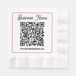 ビジネス用のスキャン可能なQRコードを即座に作成 縁ありランチョンナプキン