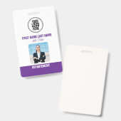 ビジネス用カスタム写真付きIDパーソナライズネームタグ バッジ (正面＆裏面)