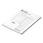 ビジネス用カスタム領収書 ノートパッド (回転)