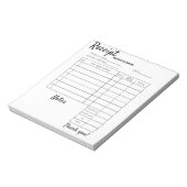 ビジネス用カスタム領収書 ノートパッド (回転)