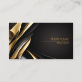 ビジネス用カード金ゴールドとブラック 名刺 (正面)
