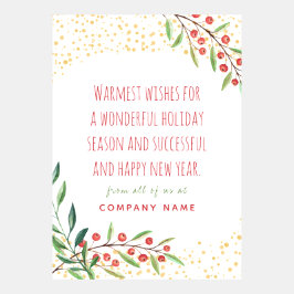 ビジネス用クリスマスグリーティングカード(紙吹雪付き)